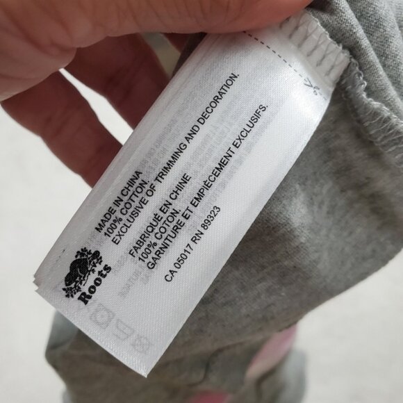 Roots kids Grey and plaid pink maple leaf long-sleeved shirt - Picture 4 of 5